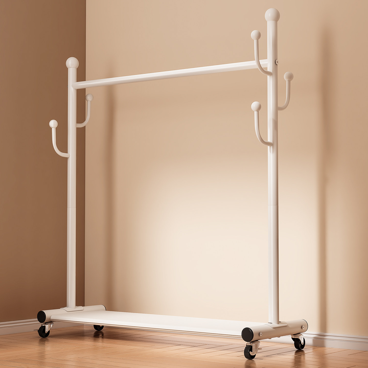 晾衣架落地卧室家用室内挂衣架阳台凉晒挂衣杆宿舍简易移动衣帽架