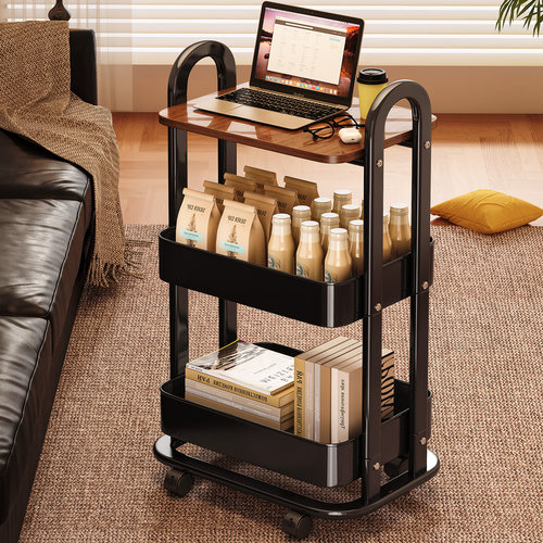 【客厅收纳神器】中古风小推车