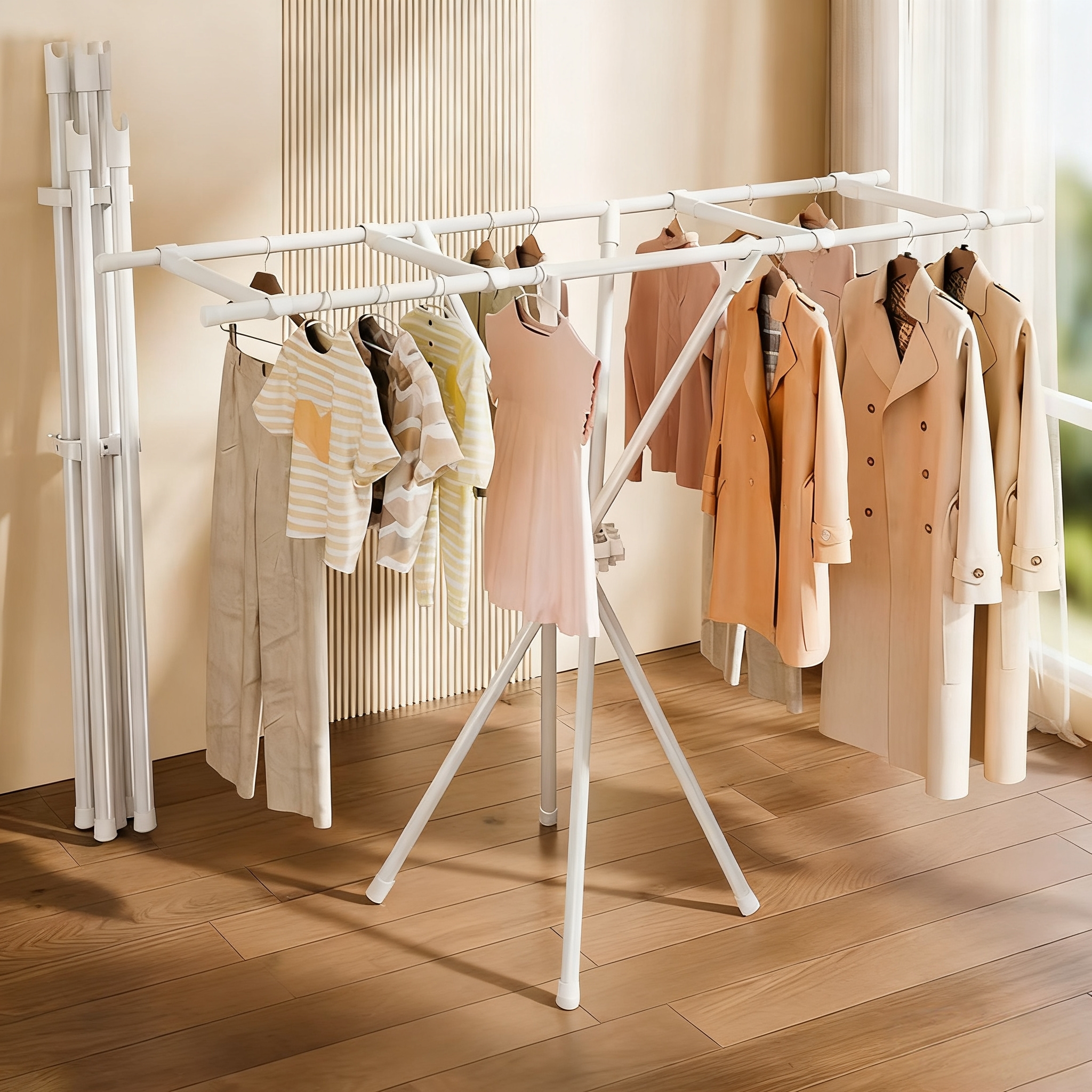 折叠晾衣架落地阳台室内挂衣架