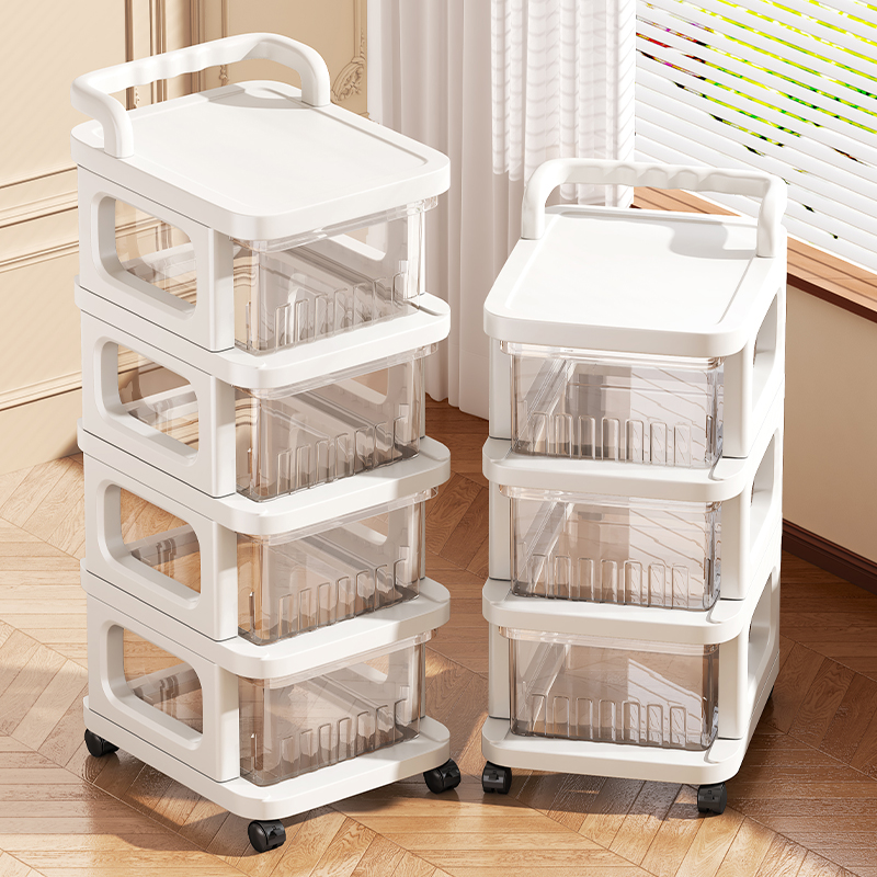 可移动零食置物架落地多层小推车客厅玩具收纳架宿舍空间利用神器