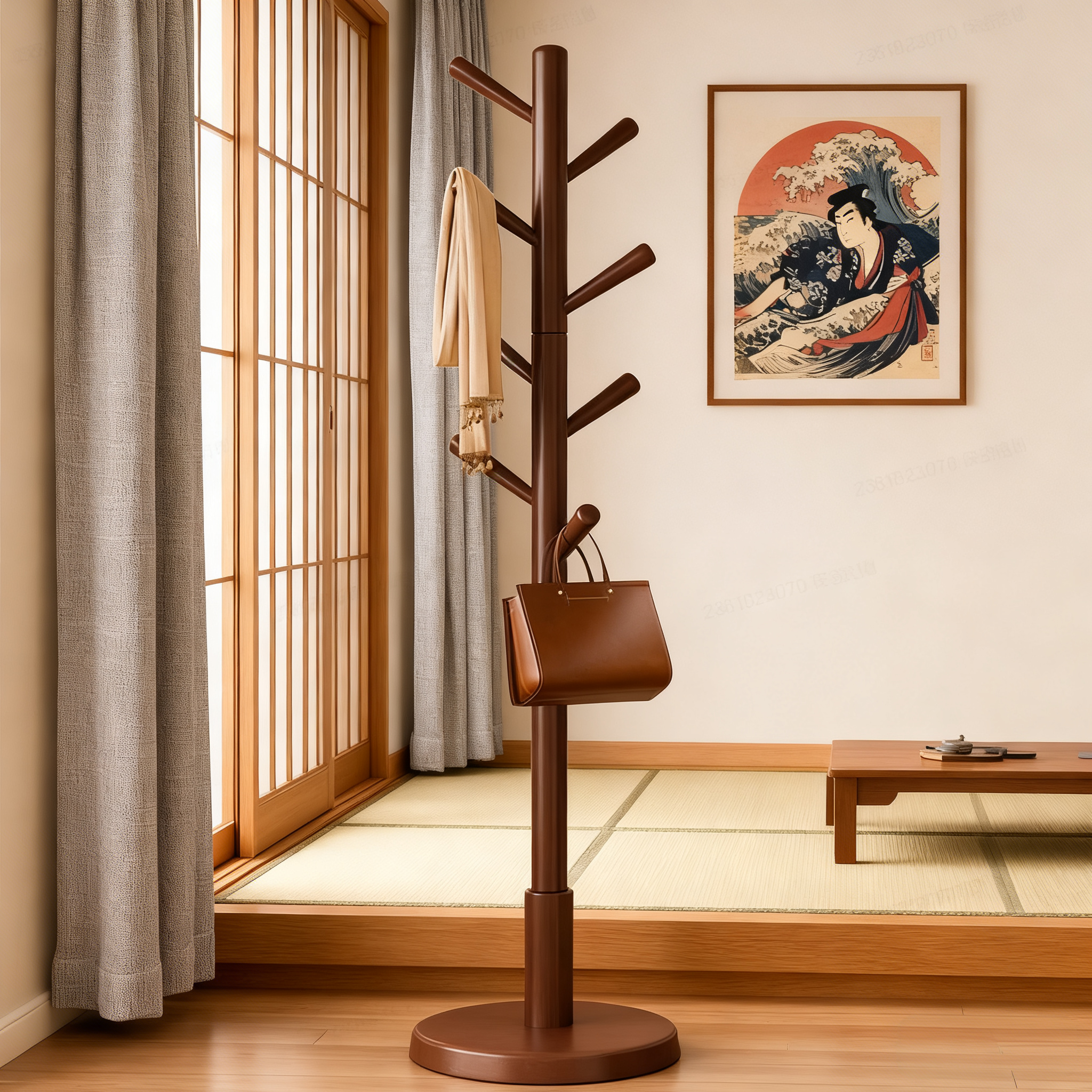 【优质实木】立式衣帽架落地室内