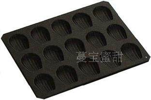 日本 CAKELAND 15连 黑钢贝壳模/玛德琳模
