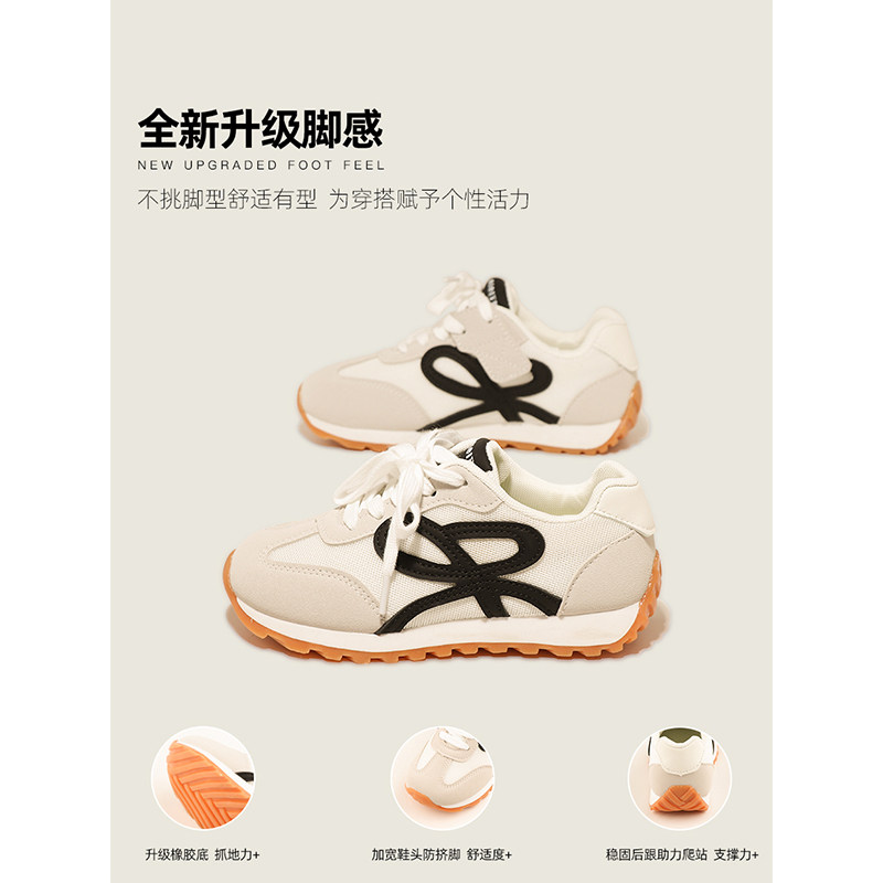 Amybaby女童鞋子春季2025新款春夏款儿童舒适透气软底运动鞋