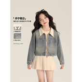 牛仔设计感短款 Amybaby女童上衣春季 休闲时尚 韩版 外套 2026新款