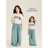 韩系甜美米奇卡通印花背心短袖 Amybaby女童上衣夏季 2025新款 T恤