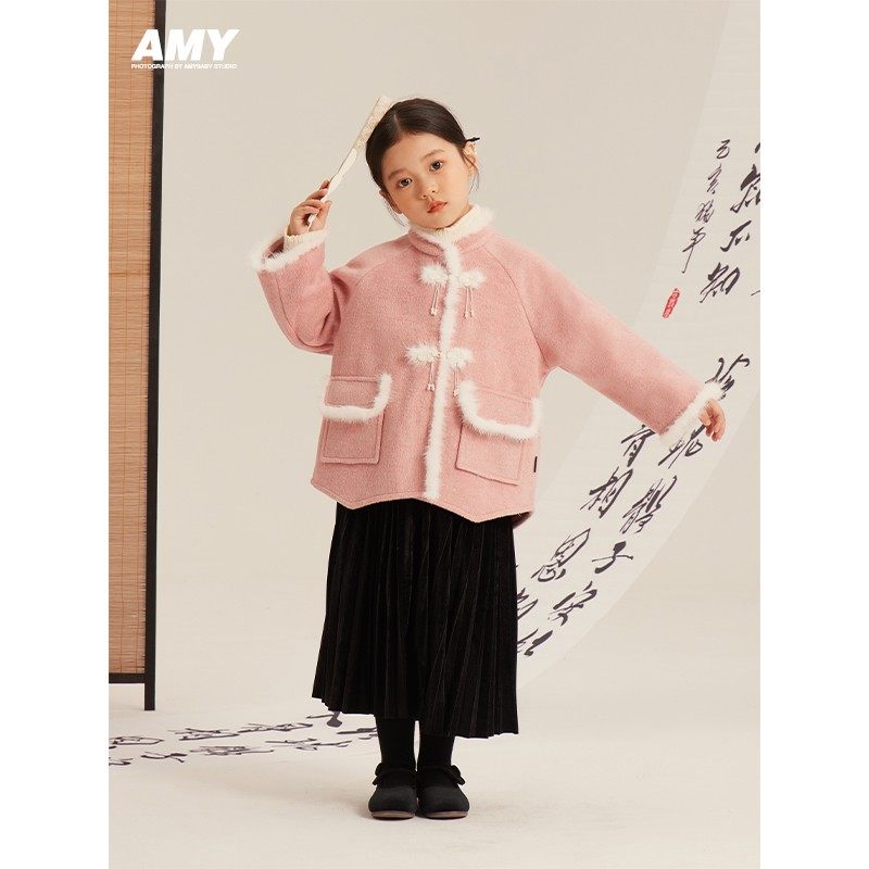 Amybaby女童外套2025新款儿童冬款复古中国风气质加厚保暖上衣,童装/婴儿装/亲子装,普通外套,淘宝优惠券,粉丝福利购,淘宝优惠卷