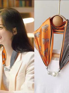 丝巾项链聚酯纤维女百搭时尚