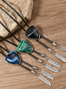 日韩复古英伦bolo tie牛仔波洛领带西部男士项链衬衫领结领绳配饰