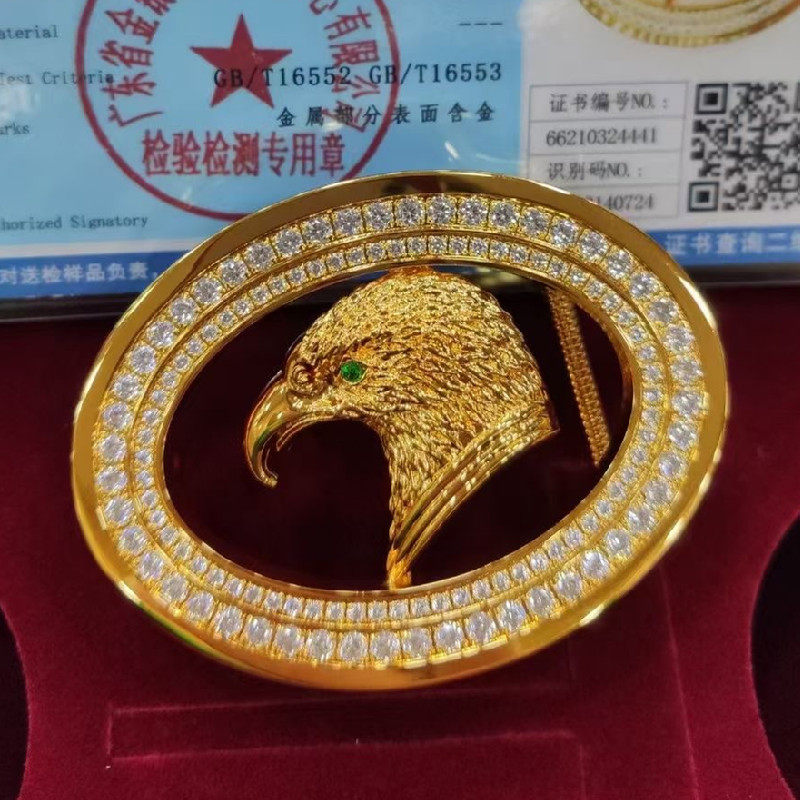 不锈钢镀24K金皮带扣壕先生