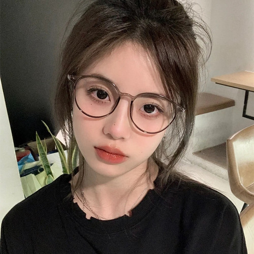 韩版超轻椰子灰眼镜专业网上配镜