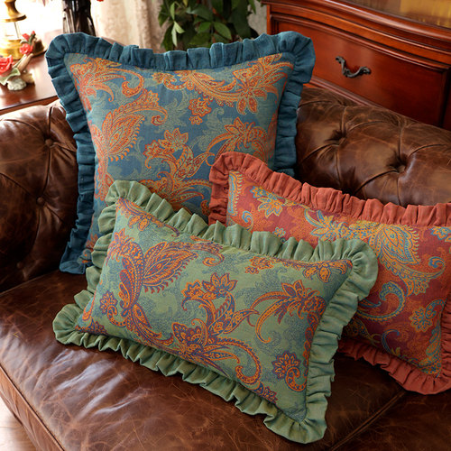 天使雅儿全棉双层纱抱枕靠垫