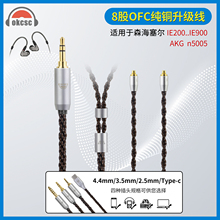 适用森海塞尔IE300 IE900AKG N40 8股耳机升级线type-c接口平衡线