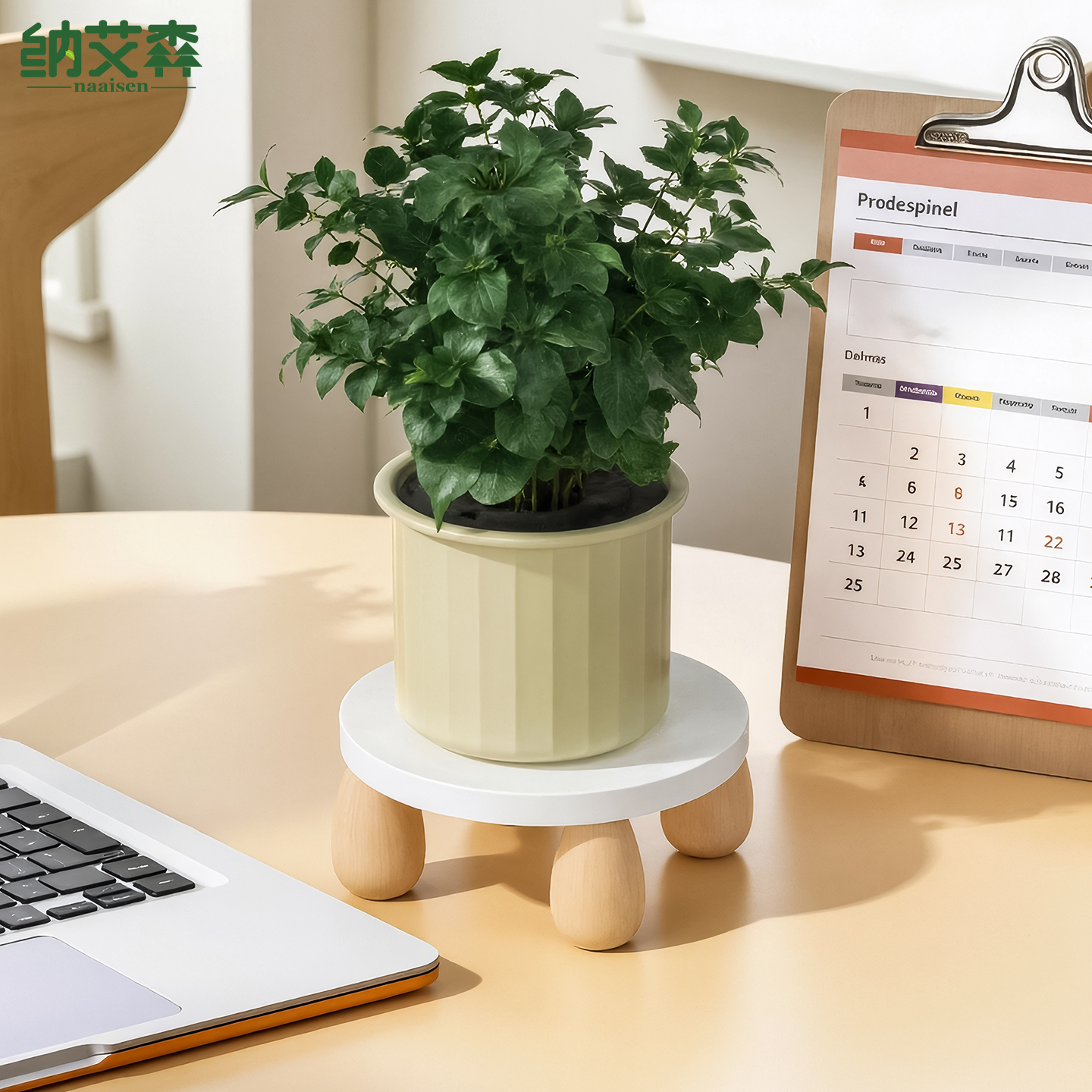 圆形底座支架桌面花盆托 托盘带轮阳台盆栽置物架花架展示架增高