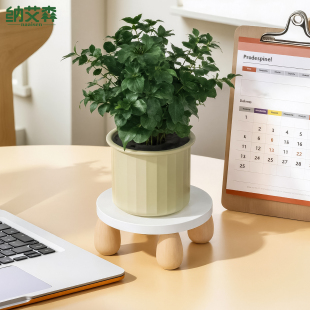 圆形底座支架桌面花盆托盘带轮阳台盆栽置物架花架展示架增高架子