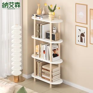 窄缝收纳柜可移动实木夹缝小边柜窄缝置物架沙发后置物架无背板