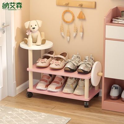 童鞋架宝宝专用门口小型鞋柜小孩鞋子收纳层架子简易可爱小狗鞋架