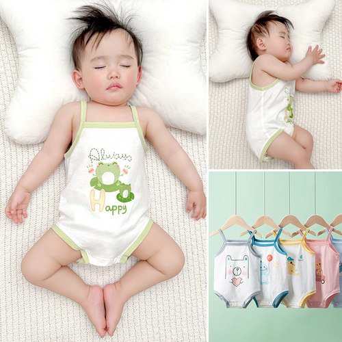 婴儿包屁衣夏季薄款纯棉宝宝吊带