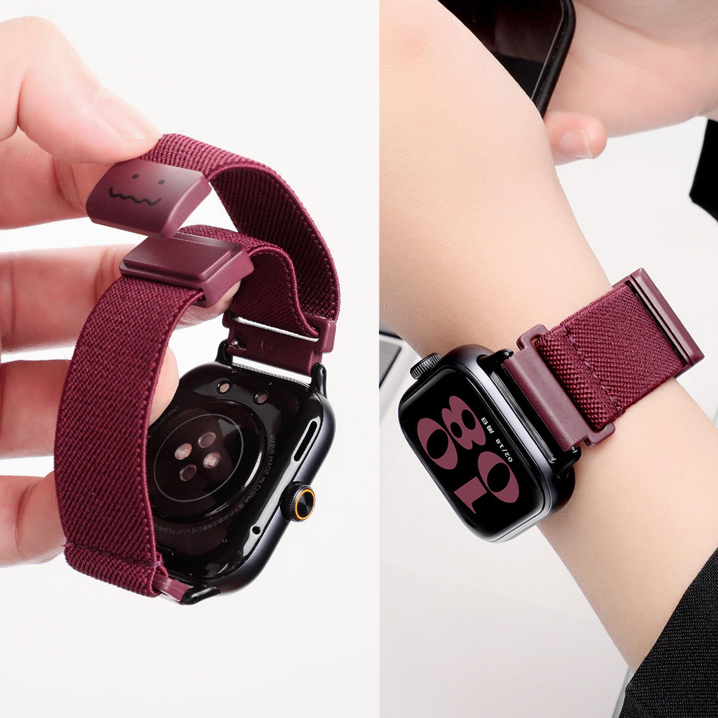 适用于vivowatchgt2手表表带iqoo watch gt2磁吸扣涂鸦尼龙腕带智能watchgt舒适时尚秋冬男女款运动替换配件