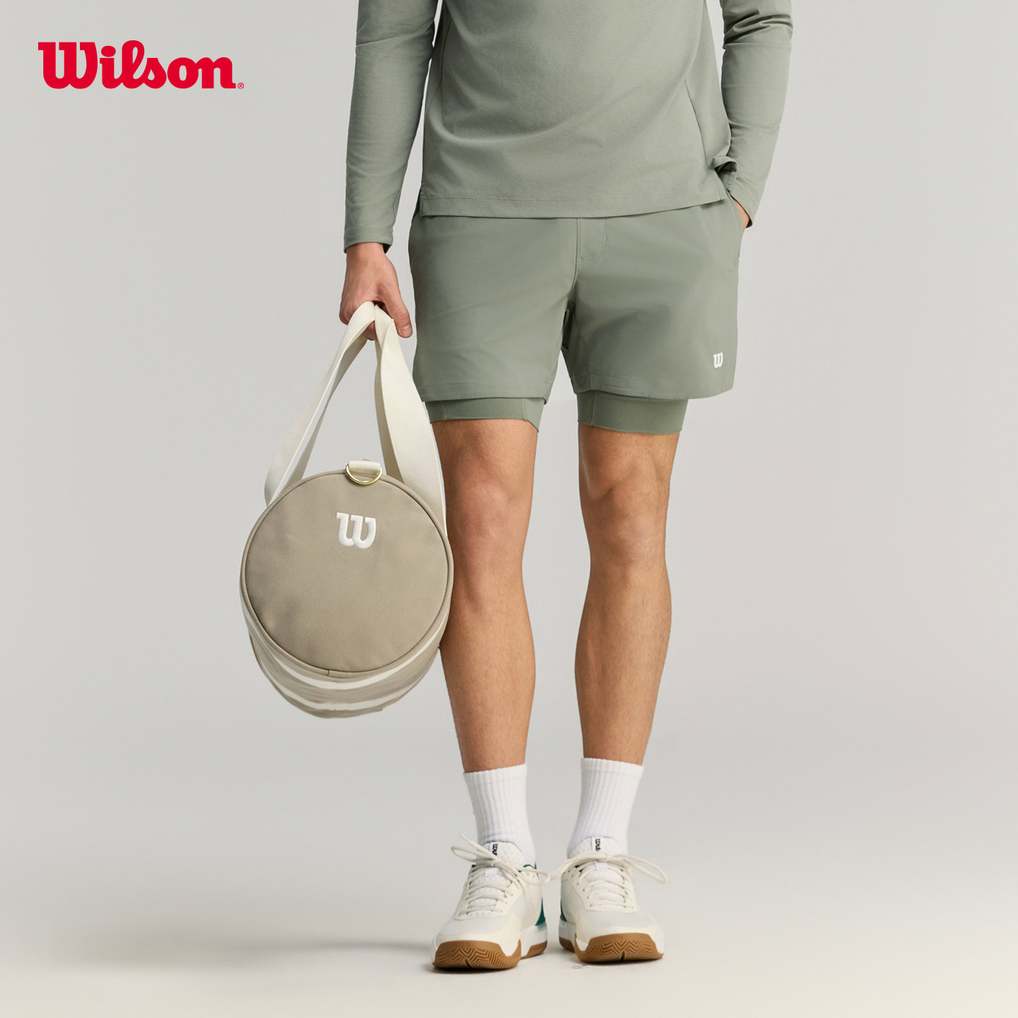 Wilson威尔胜官方夏季男士腰部抽绳高弹面料百搭网球运动梭织短裤