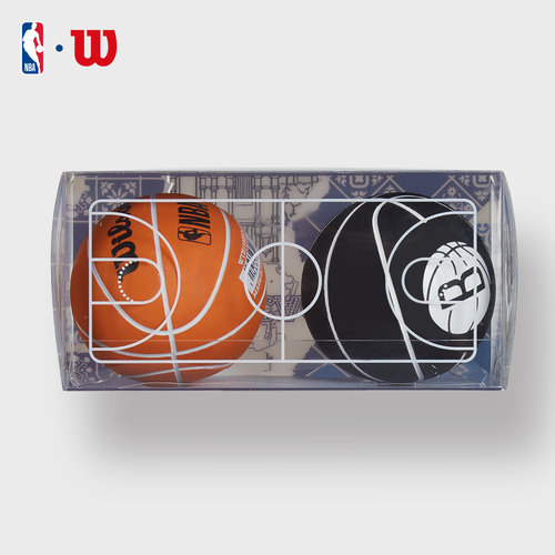 Wilson威尔胜官方25NBA中国赛纪念弹力球套装收藏送礼物两颗装