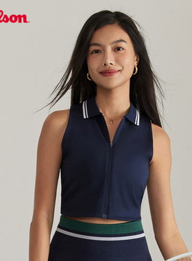 Wilson威尔胜官方夏季女士RIVERSIDE运动网球翻领百搭POLO背心