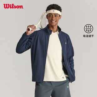 运动吸湿速干网球针织上衣外套 男士 Wilson威尔胜官方25年秋季 新款
