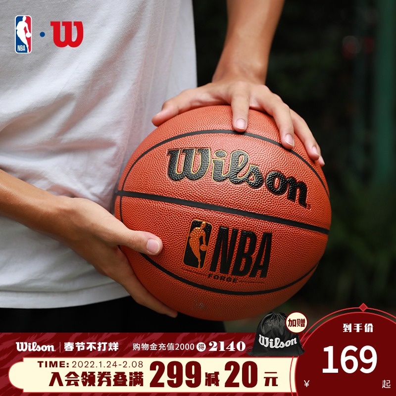 Wilson威尔胜新款NBA吸湿PU室内外通用成人男女7号6号篮球FORGE