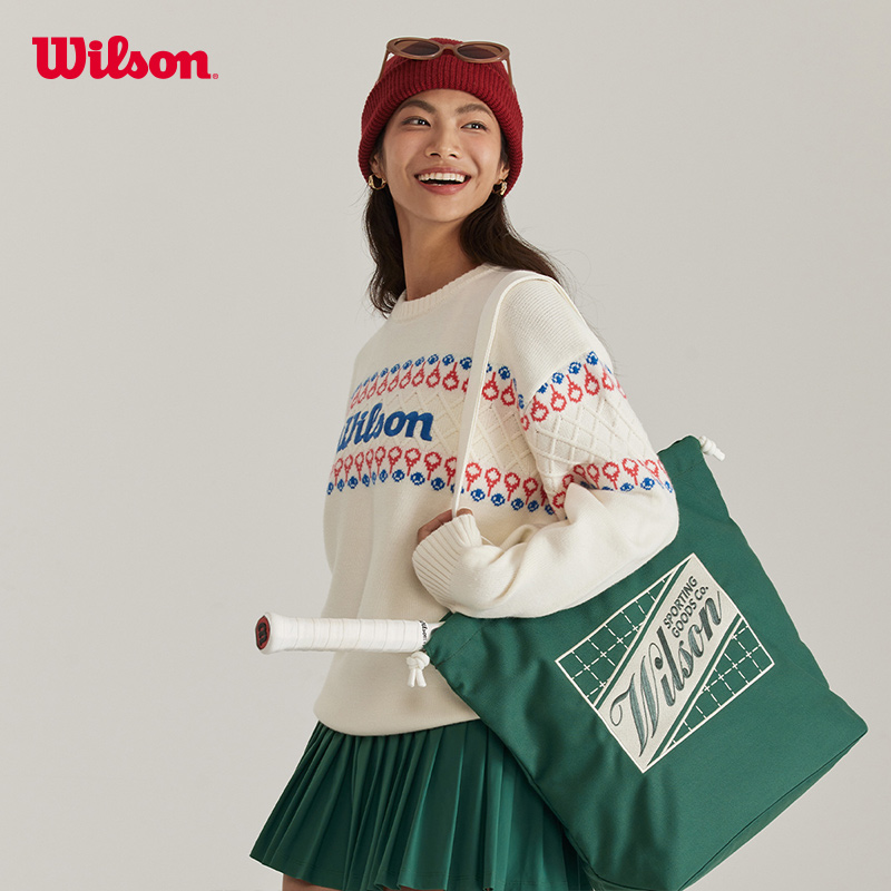 Wilson威尔胜羊毛花纹编织衫