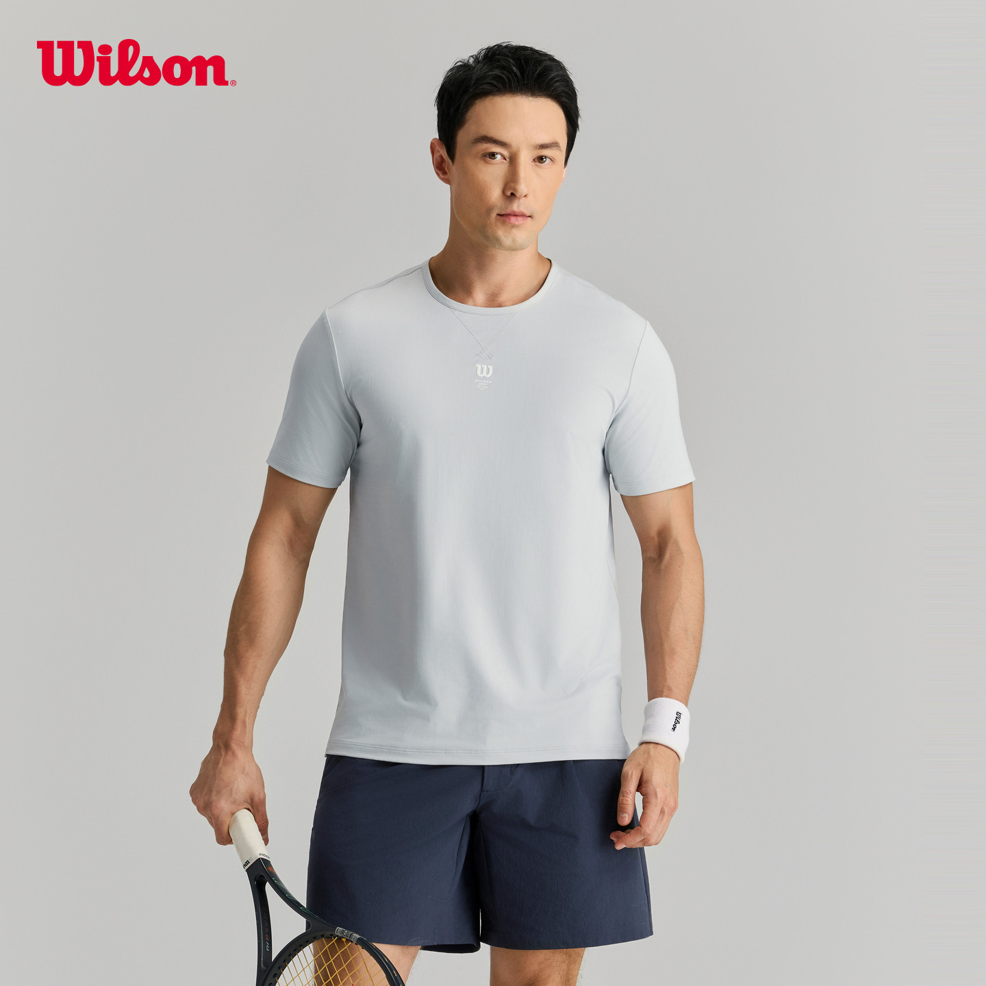 Wilson威尔胜26年夏季新款男士WSP系列弹力百搭网球运动短袖T恤