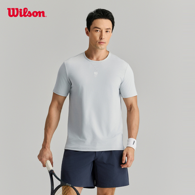 Wilson威尔胜26年夏季新款男士WSP系列弹力百搭网球运动短袖T恤