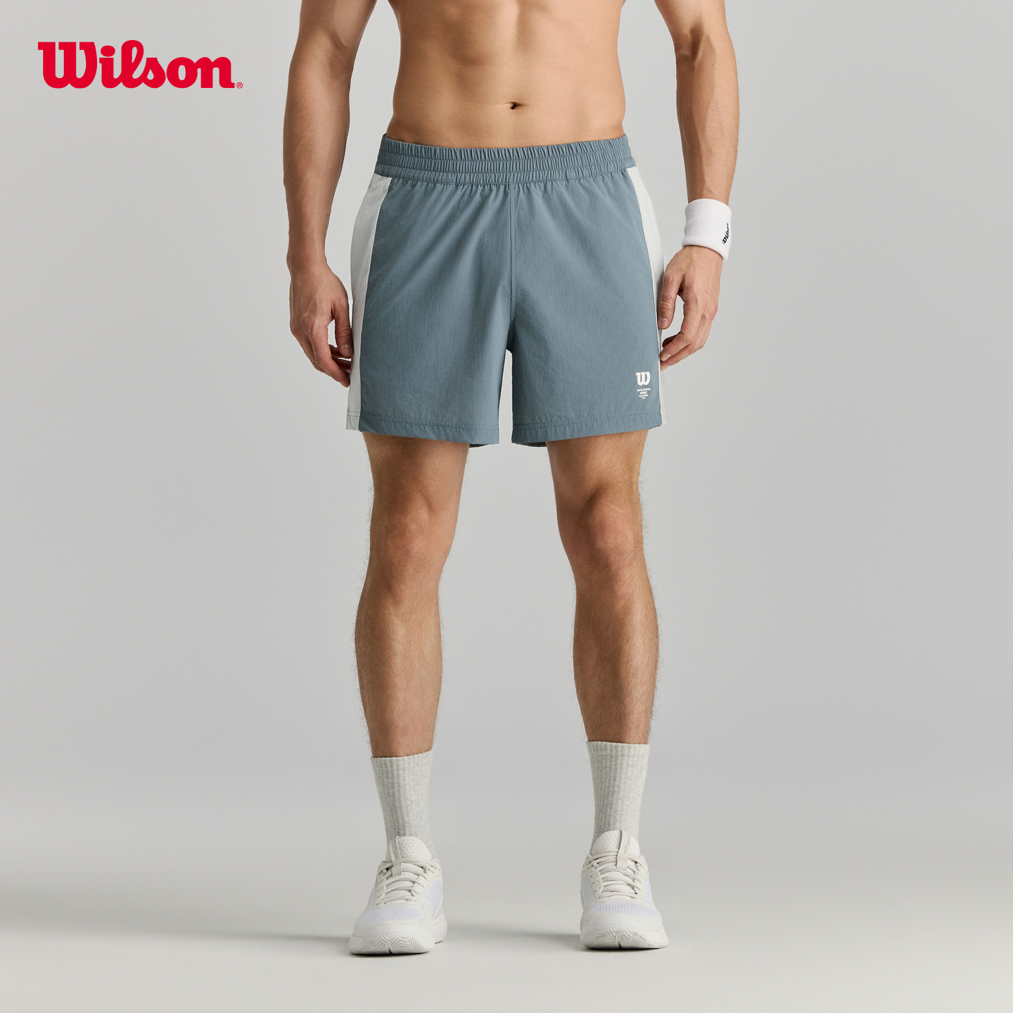 Wilson威尔胜26年夏季新款男士WSP系列拼接透气网球运动梭织短裤