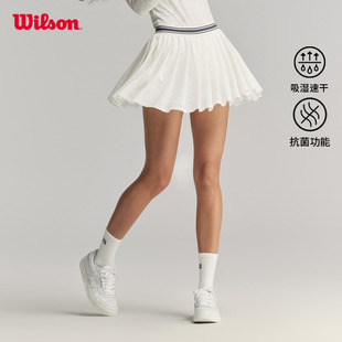 Wilson威尔胜官方26年春季新款女士蕾丝镂空宽褶运动网球半身裙