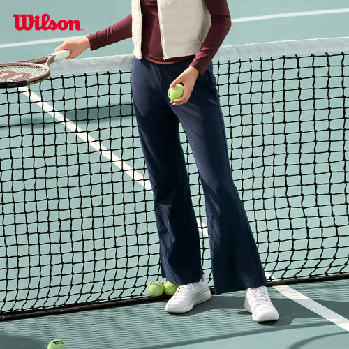 【胜场系列】Wilson威尔胜26年秋季新款女士微喇网球运动针织长裤