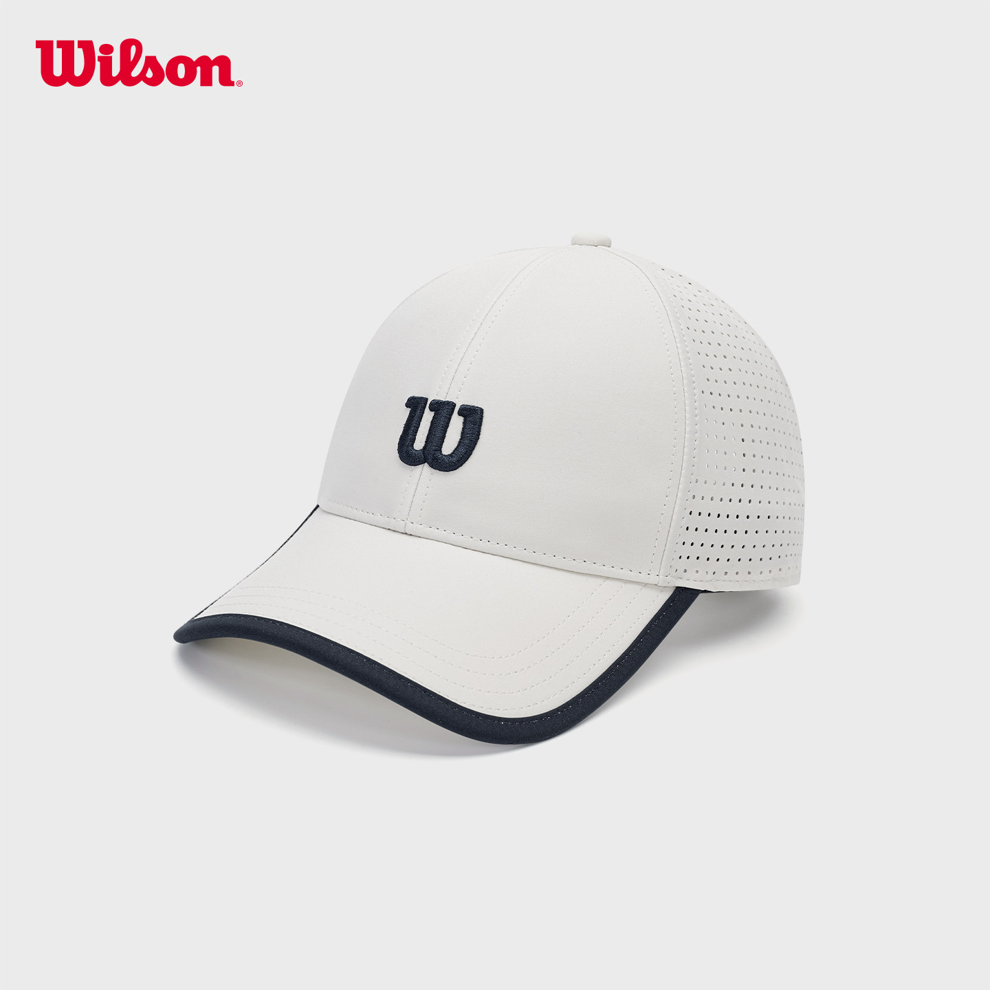 Wilson威尔胜经典LOGO运动棒球帽男女同款百搭可调节网球鸭舌帽子