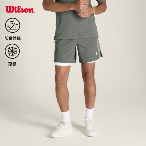 Wilson威尔胜26年夏季新款男士WSP系列拼接网球运动训练梭织短裤