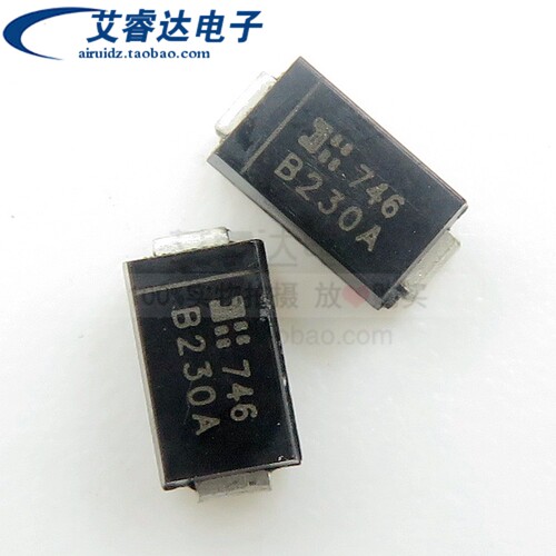 全新原装 B230A-13-F B230A 2A/30V 贴片SMA肖特基二极管