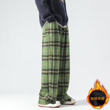 休闲格子裤秋冬毛呢利落挺拔拖地裤阔腿长裤加绒+10D517/P45，男装卫衣，星座206（原A221）