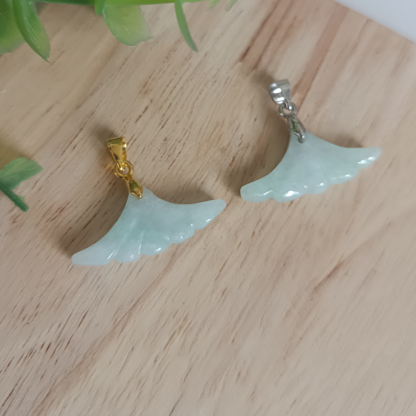 新品天然翡翠A货福善玉项坠独特个性扇形吊坠实物拍照汉服配饰