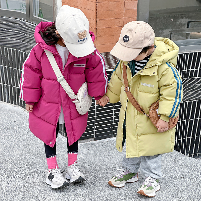 冬季儿童羽绒棉服加厚中长款棉衣男童女童棉袄过膝小孩保暖外套潮