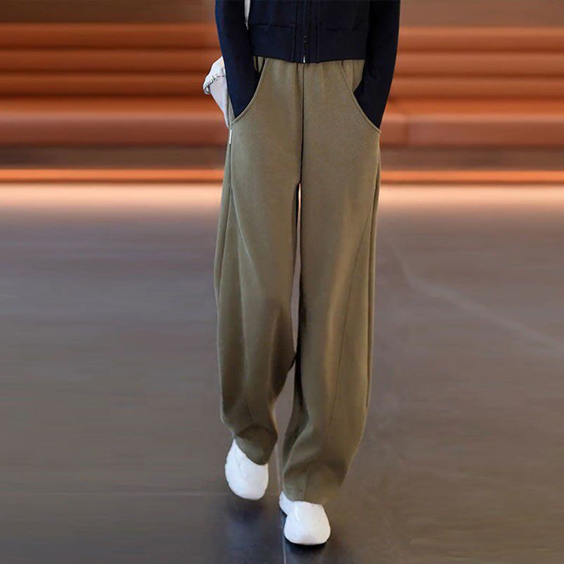 特价春秋卫裤香蕉裤女阔腿裤垂感宽松休闲运动裤高腰微弹直筒长裤