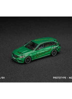 1/64 DCM 奔驰C63SAMG 绿色 合金封闭模型