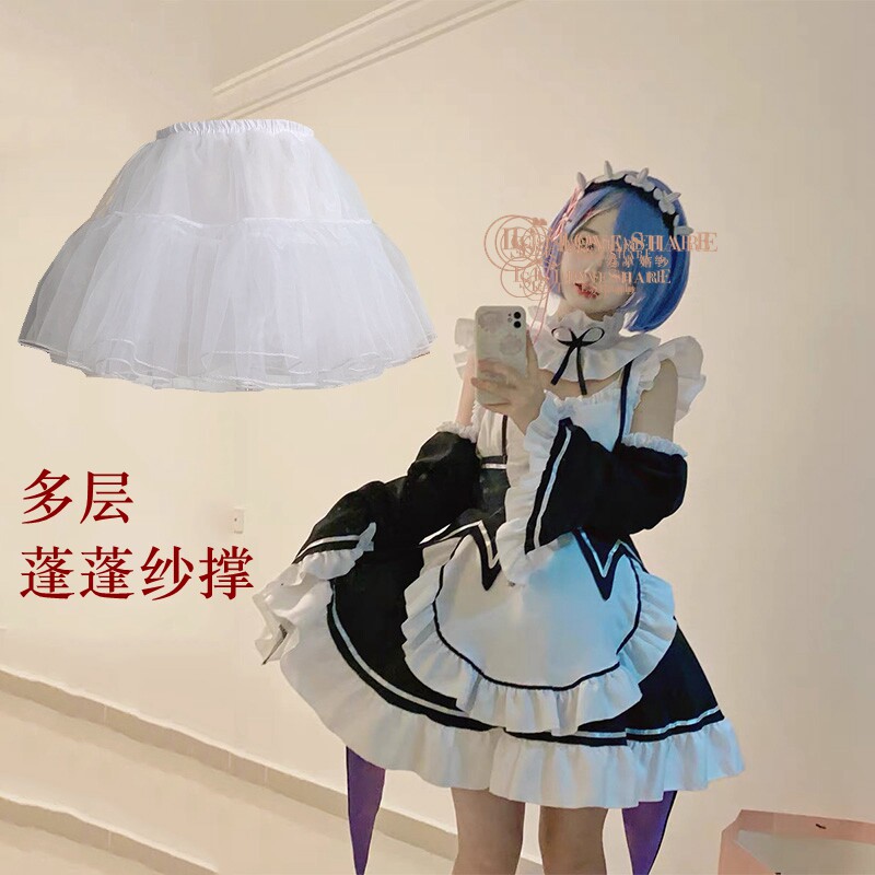 裙撑lolita日常暴力无骨软纱撑洛丽塔软妹蓬蓬裙cosplay半身衬裙