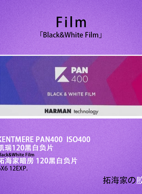 凯锐Kentmere PAN400黑白120胶卷英国凯瑞感光度iso400｜拓海家