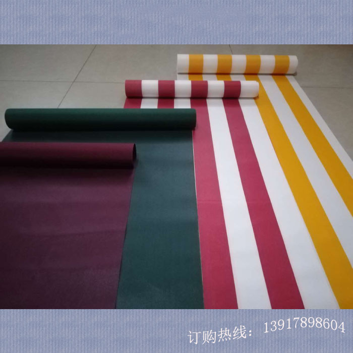 鴻運紅白條紋防水戶外雨棚布
