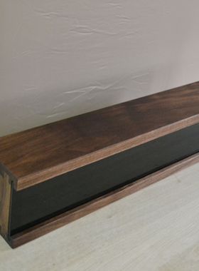 定制北美黑胡桃木路由器收纳盒开关WiFi遮挡盒红橡木机顶盒整理箱