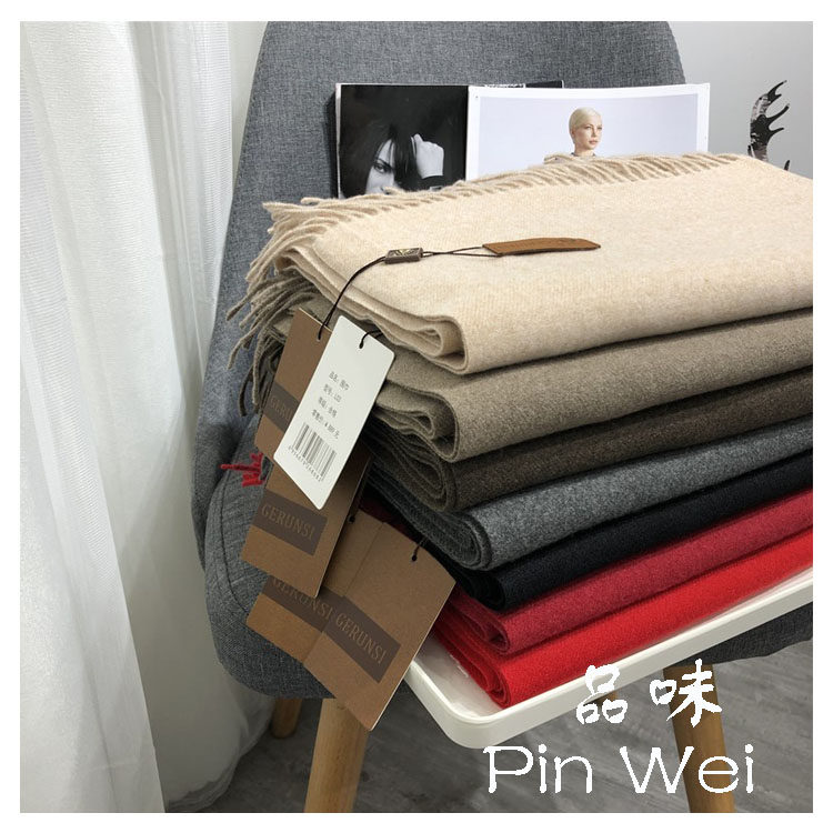 韩版男女纯色百搭情侣加厚仿羊绒围巾女冬季学生保暖长款披肩两用