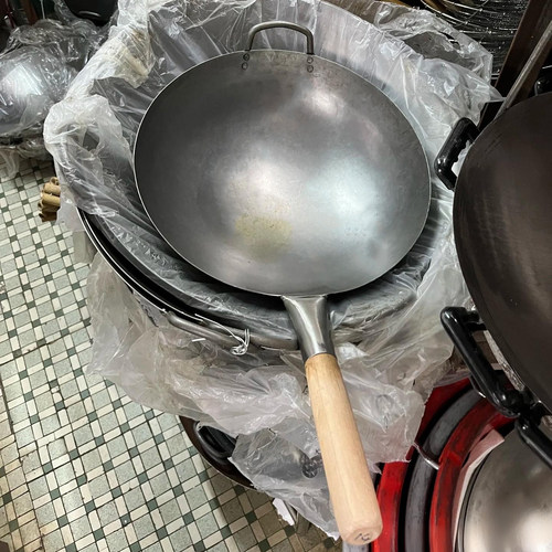 香港陈枝记老式手工锻打熟铁锅