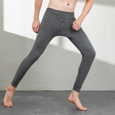 100%纯棉保暖裤男秋裤青年打底裤