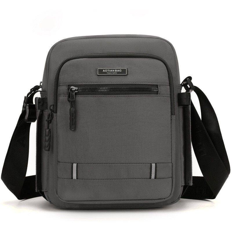 双侧可装6.7厘米直径水杯伞的男式方形单肩斜挎平板大号防泼雨包