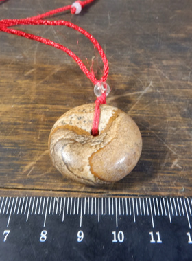 23934号 新疆哈密三塘湖国画泥石平安扣 30mm